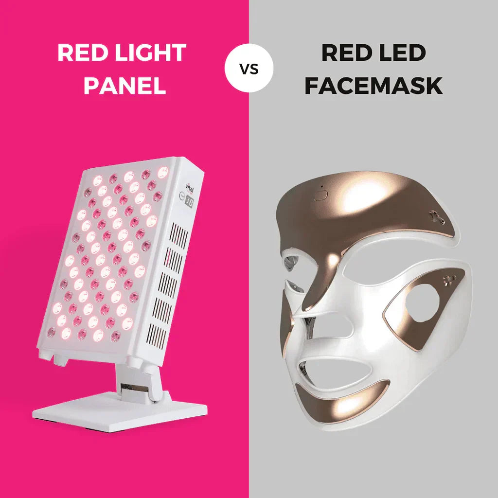 red light panel vs LED facemask